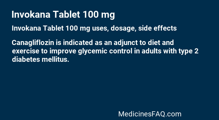 Invokana Tablet 100 mg