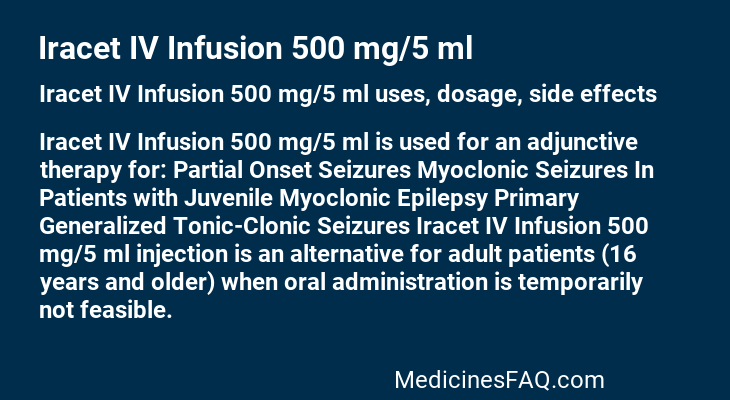 Iracet IV Infusion 500 mg/5 ml