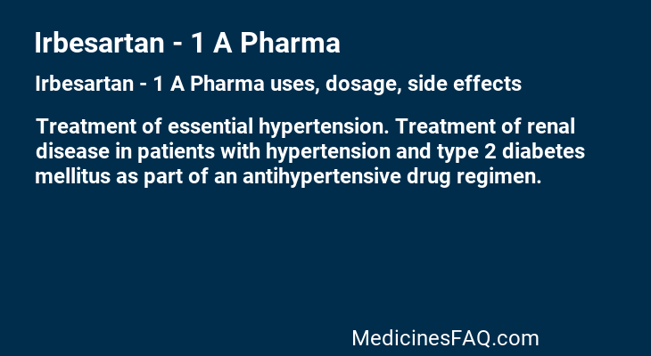 Irbesartan - 1 A Pharma
