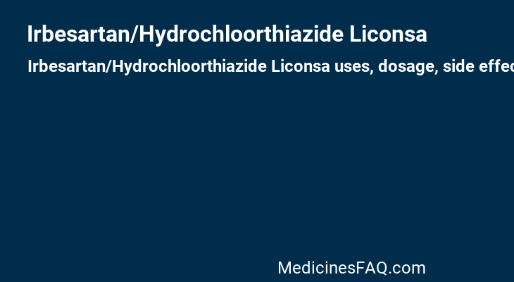 Irbesartan/Hydrochloorthiazide Liconsa