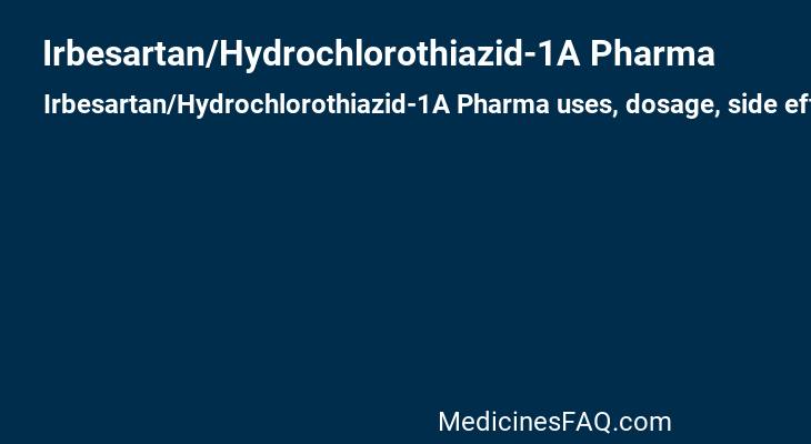 Irbesartan/Hydrochlorothiazid-1A Pharma