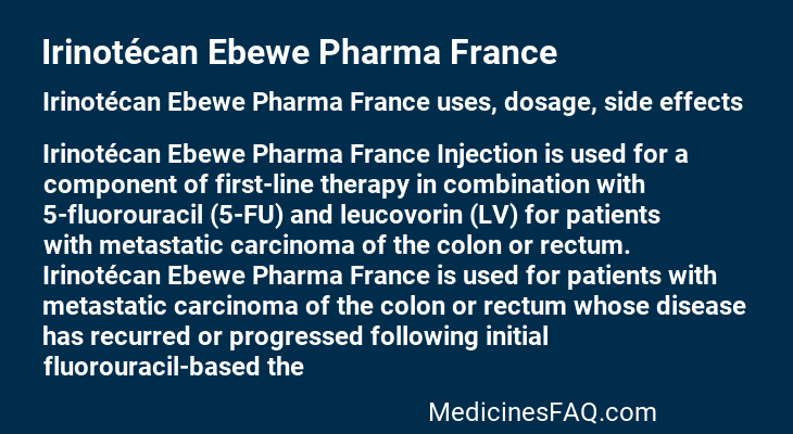 Irinotécan Ebewe Pharma France