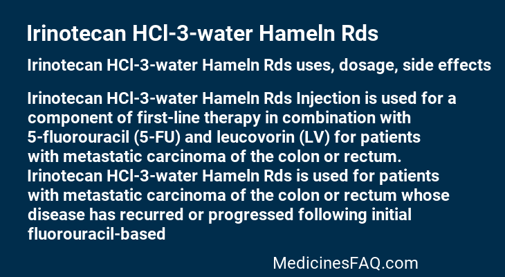 Irinotecan HCl-3-water Hameln Rds