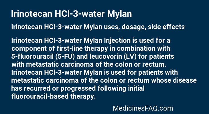 Irinotecan HCl-3-water Mylan