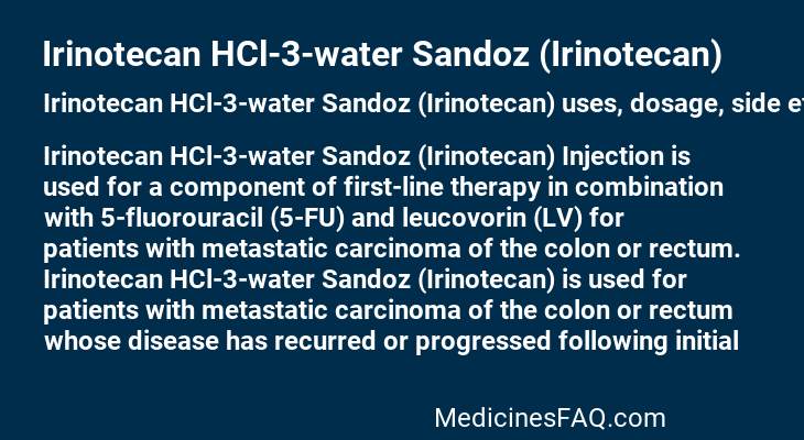 Irinotecan HCl-3-water Sandoz (Irinotecan)