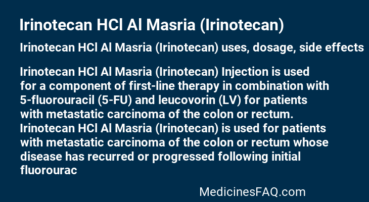Irinotecan HCl Al Masria (Irinotecan)