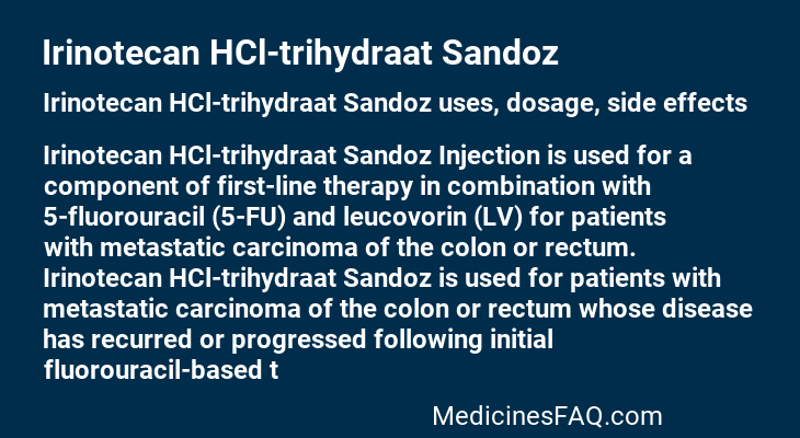 Irinotecan HCl-trihydraat Sandoz