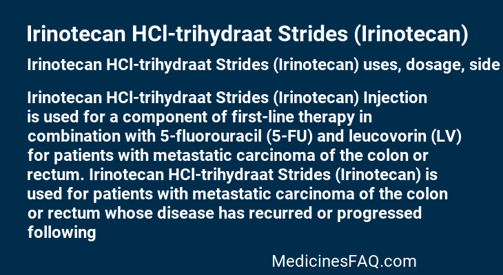 Irinotecan HCl-trihydraat Strides (Irinotecan)