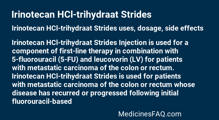 Irinotecan HCl-trihydraat Strides