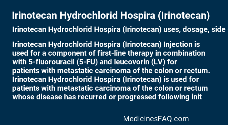 Irinotecan Hydrochlorid Hospira (Irinotecan)