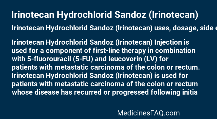 Irinotecan Hydrochlorid Sandoz (Irinotecan)