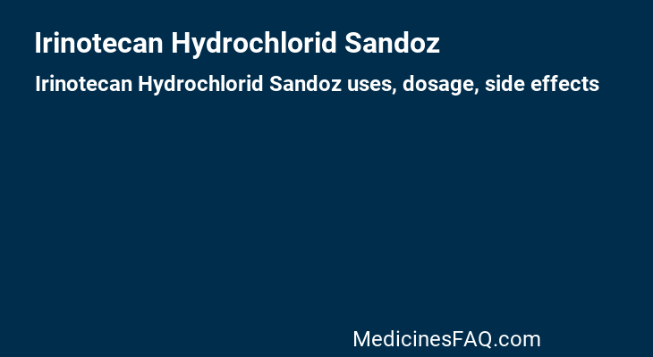 Irinotecan Hydrochlorid Sandoz