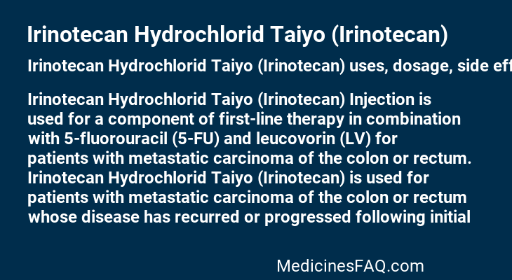 Irinotecan Hydrochlorid Taiyo (Irinotecan)