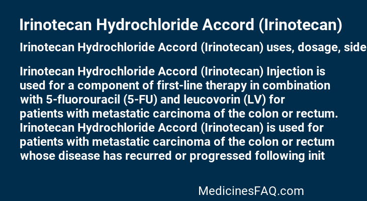 Irinotecan Hydrochloride Accord (Irinotecan)