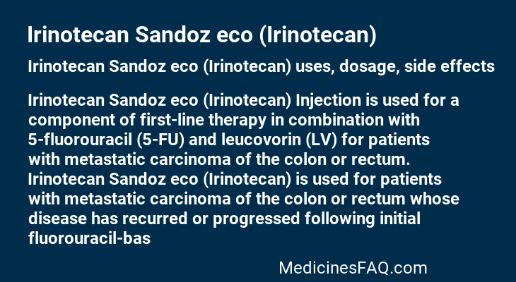 Irinotecan Sandoz eco (Irinotecan)