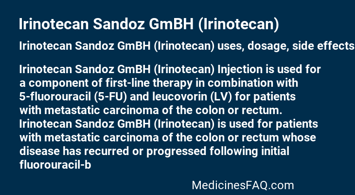 Irinotecan Sandoz GmBH (Irinotecan)