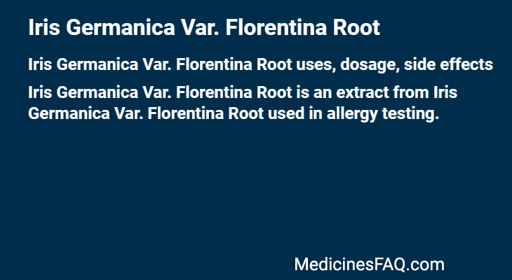 Iris Germanica Var. Florentina Root