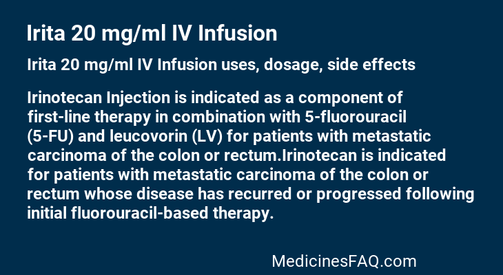 Irita 20 mg/ml IV Infusion