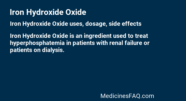 Iron Hydroxide Oxide