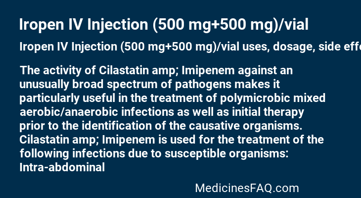 Iropen IV Injection (500 mg+500 mg)/vial