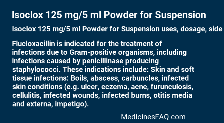 Isoclox 125 mg/5 ml Powder for Suspension