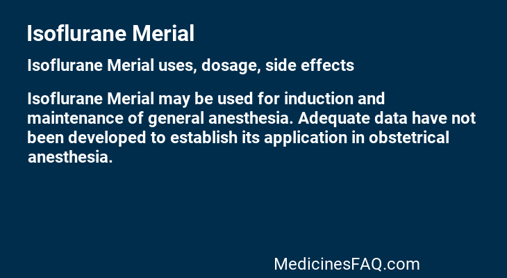 Isoflurane Merial