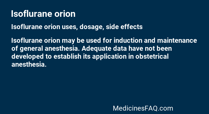 Isoflurane orion