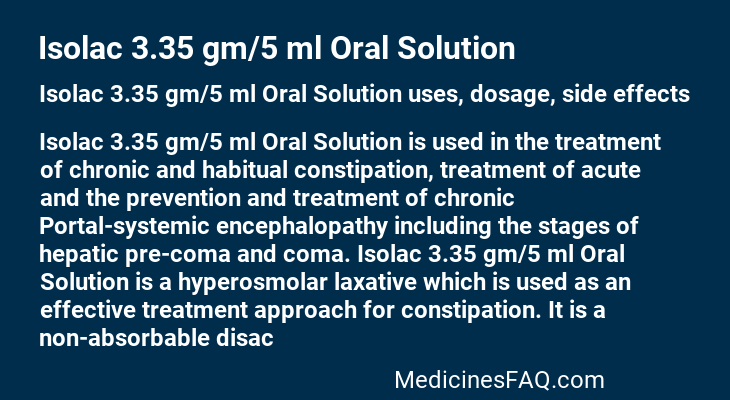 Isolac 3.35 gm/5 ml Oral Solution