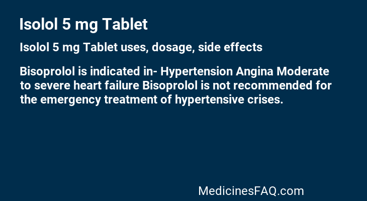 Isolol 5 mg Tablet