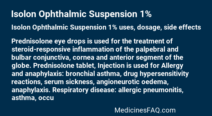 Isolon Ophthalmic Suspension 1%