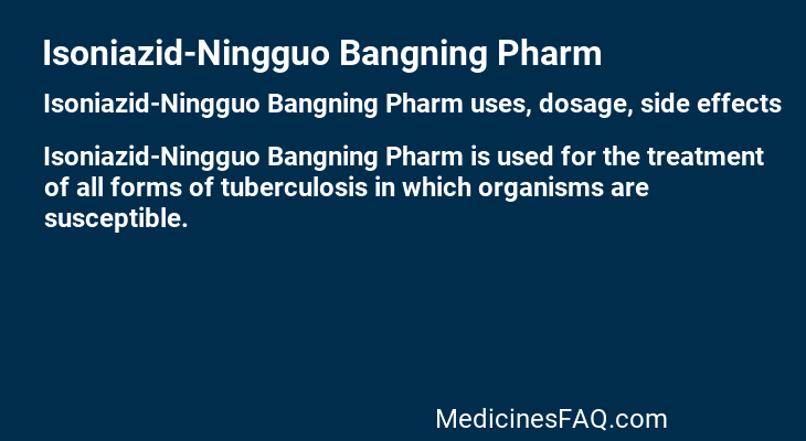 Isoniazid-Ningguo Bangning Pharm