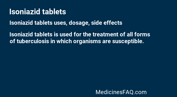 Isoniazid tablets