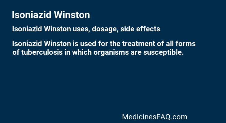 Isoniazid Winston