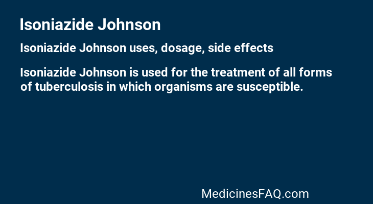 Isoniazide Johnson