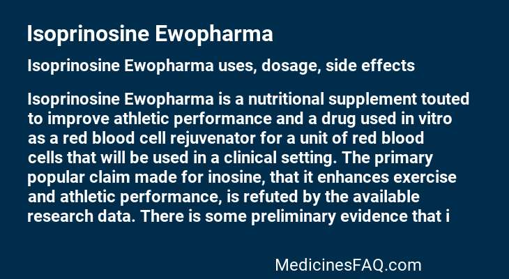 Isoprinosine Ewopharma