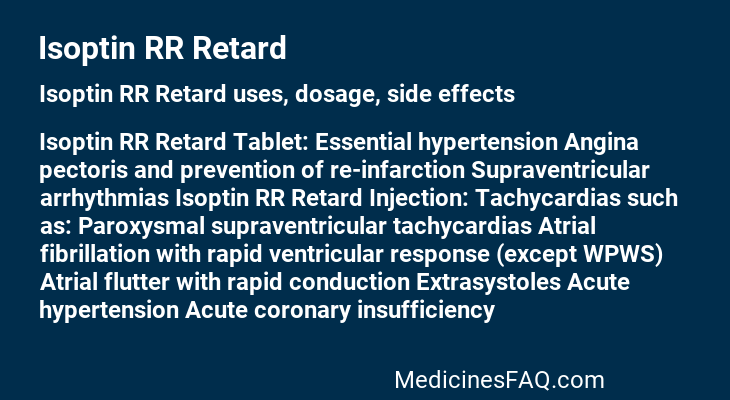 Isoptin RR Retard