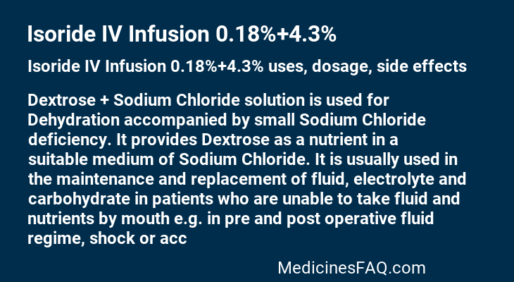 Isoride IV Infusion 0.18%+4.3%