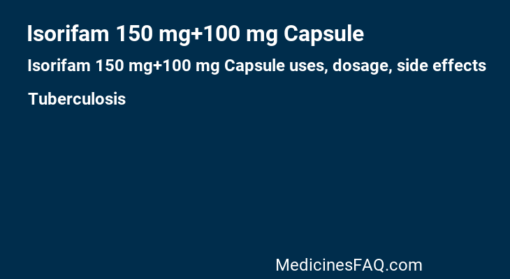 Isorifam 150 mg+100 mg Capsule