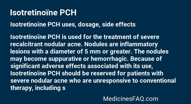 Isotretinoïne PCH