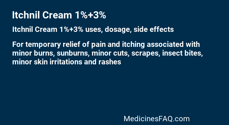 Itchnil Cream 1%+3%