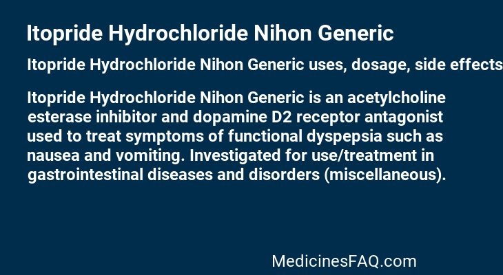 Itopride Hydrochloride Nihon Generic