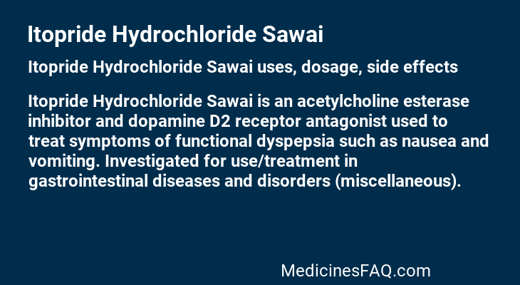 Itopride Hydrochloride Sawai