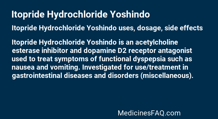 Itopride Hydrochloride Yoshindo