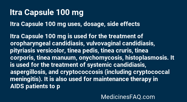 Itra Capsule 100 mg