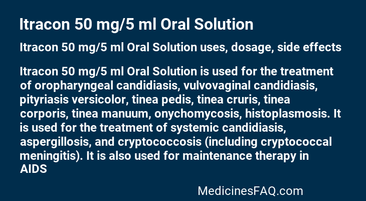 Itracon 50 mg/5 ml Oral Solution