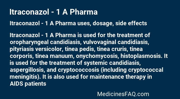 Itraconazol - 1 A Pharma