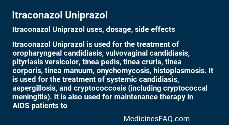 Itraconazol Uniprazol