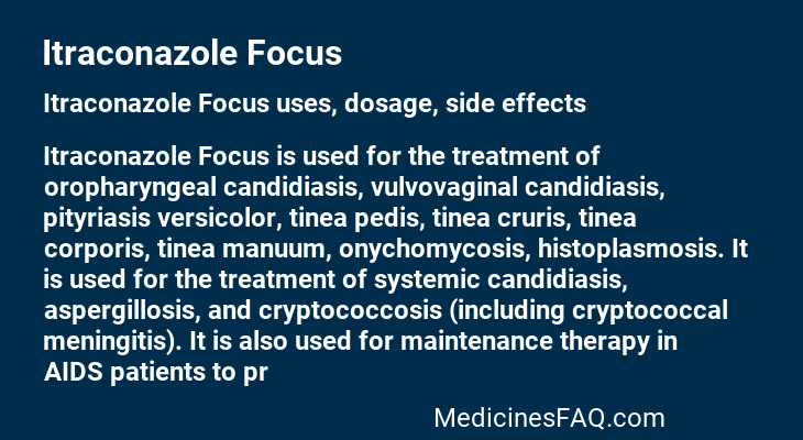 Itraconazole Focus