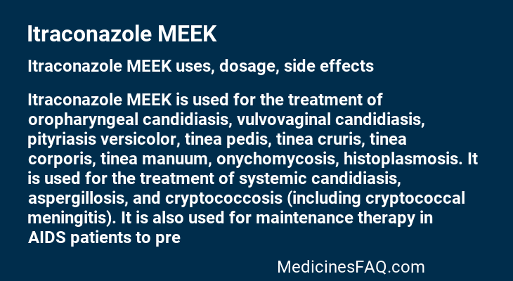 Itraconazole MEEK