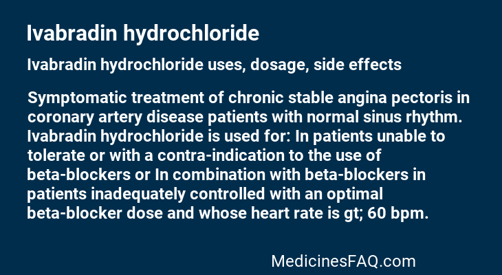 Ivabradin hydrochloride